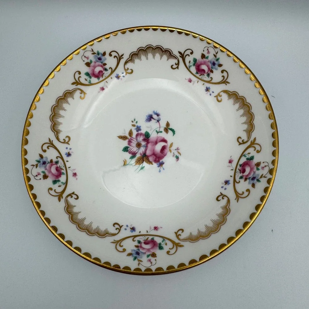 Royal Chelsea Ascot Saucer And Royal Dover Tea Cup Gold Trim English Bone‎ China